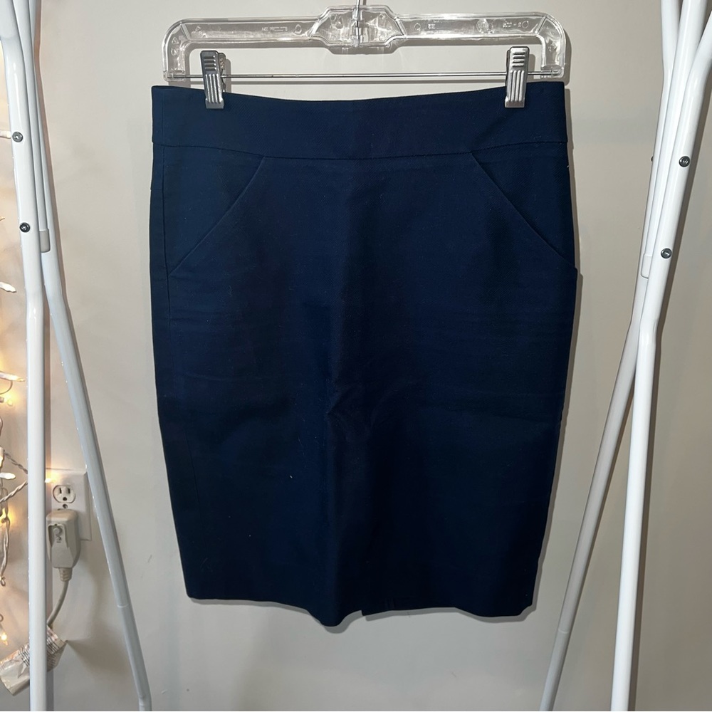 J Crew The Pencil Skirt Navy